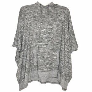 Talbots Knit Space Dye Hooded Sweatshirt Poncho OS